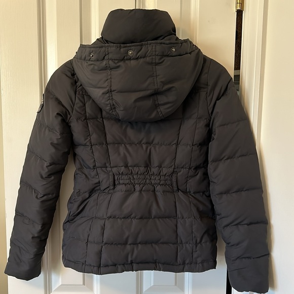 Abercrombie Kids Down Grey Coat Jacket w Hood sz M - Picture 4 of 14